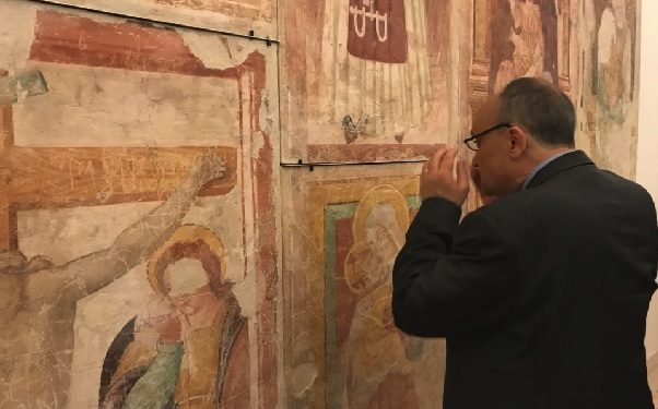 Il Ministro Bonisoli in visita alla chiesa rupestre di Santa Maria Idris